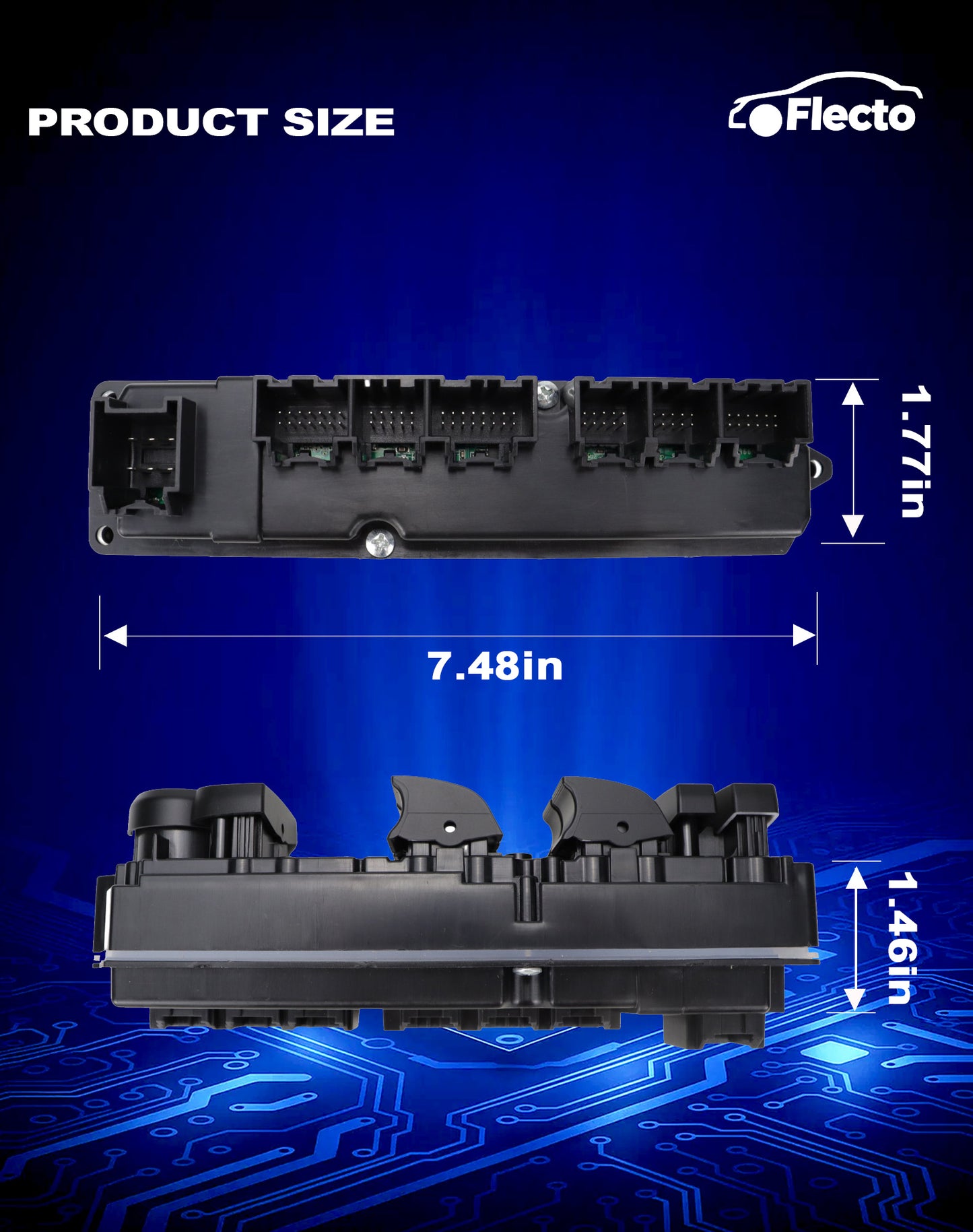 Flecto Master Power Window Switch Driver Side 20835552 with Door Lock Compatible with 07-14 Chevy Silverado Suburban Tahoe GMC Yukon Sierra 2009-2014 Escalade, 25783950 25976221