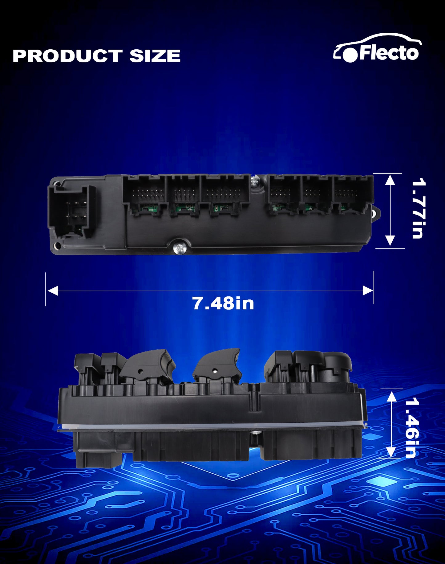 Flecto Master Power Window Switch Driver Side 20835553 with Door Lock Compatible with 2011-2013 Chevy Silverado, Replace# 20835553AD