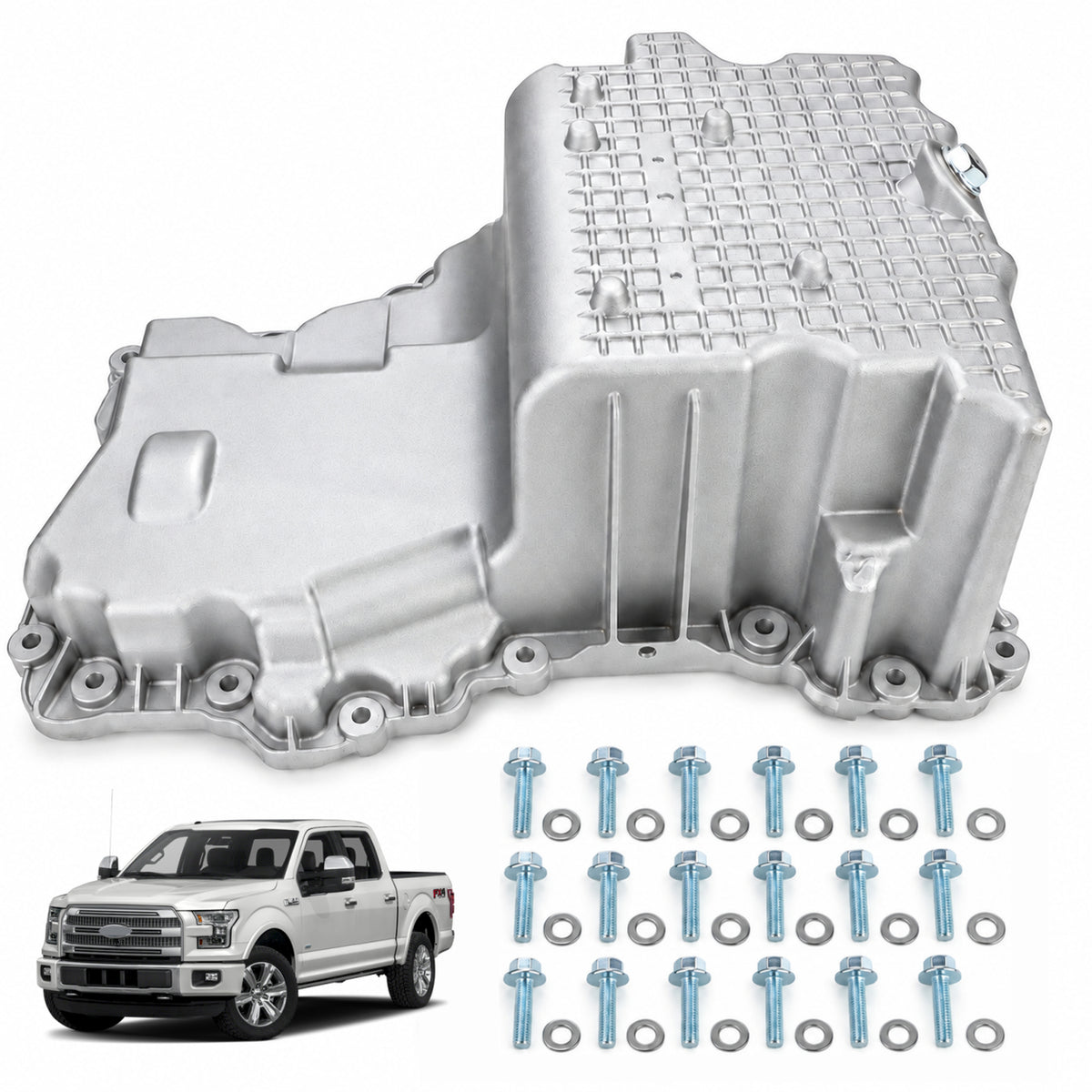 VeloCore Ford F-150 2.7L aluminum lower oil pan, product view