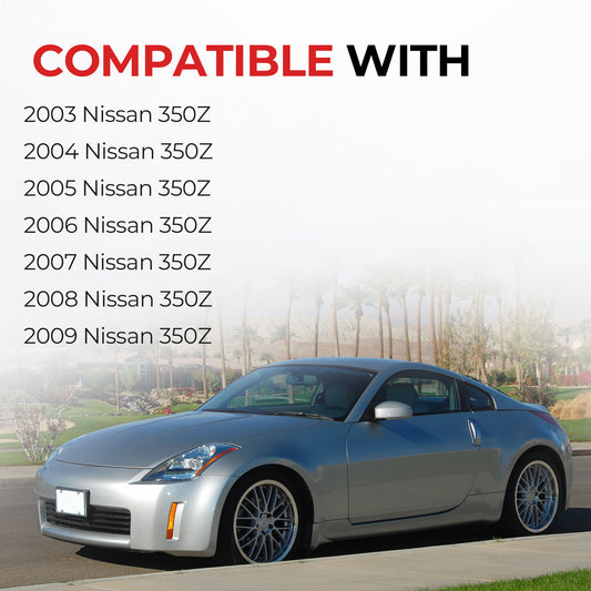 Nissan 350Z Exterior Door Handle Set 80607-CD41E - Left & Right Matte Black (2003-2009)