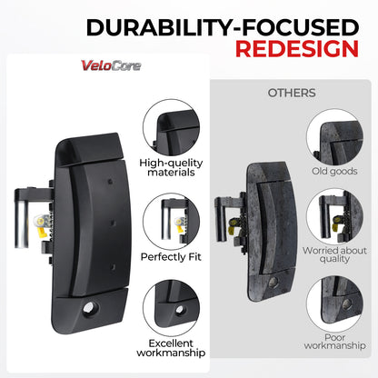 Nissan 350Z Exterior Door Handle Set 80607-CD41E - Left & Right Matte Black (2003-2009)