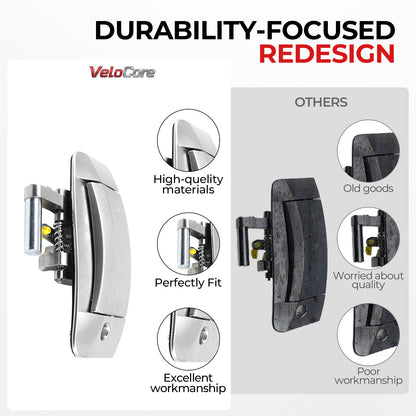 VeloCore Exterior Door Handle Left Driver Side Compatible with 2003-2009 Nissan 350Z, Replaces 80607-CD41E, 80607-CD40B, 80607-CD40E, 80607-CD41D