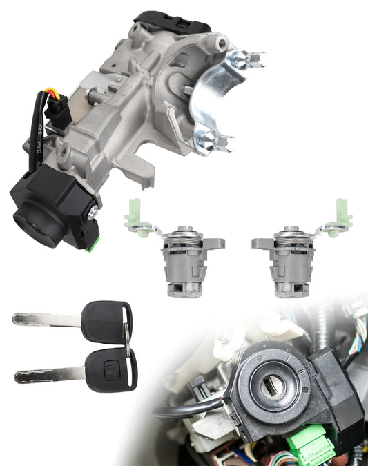 Honda Ignition Lock Cylinder & Door Lock Set 35100-SDA-A71 - with 2 Keys ID48 (2003-2007)