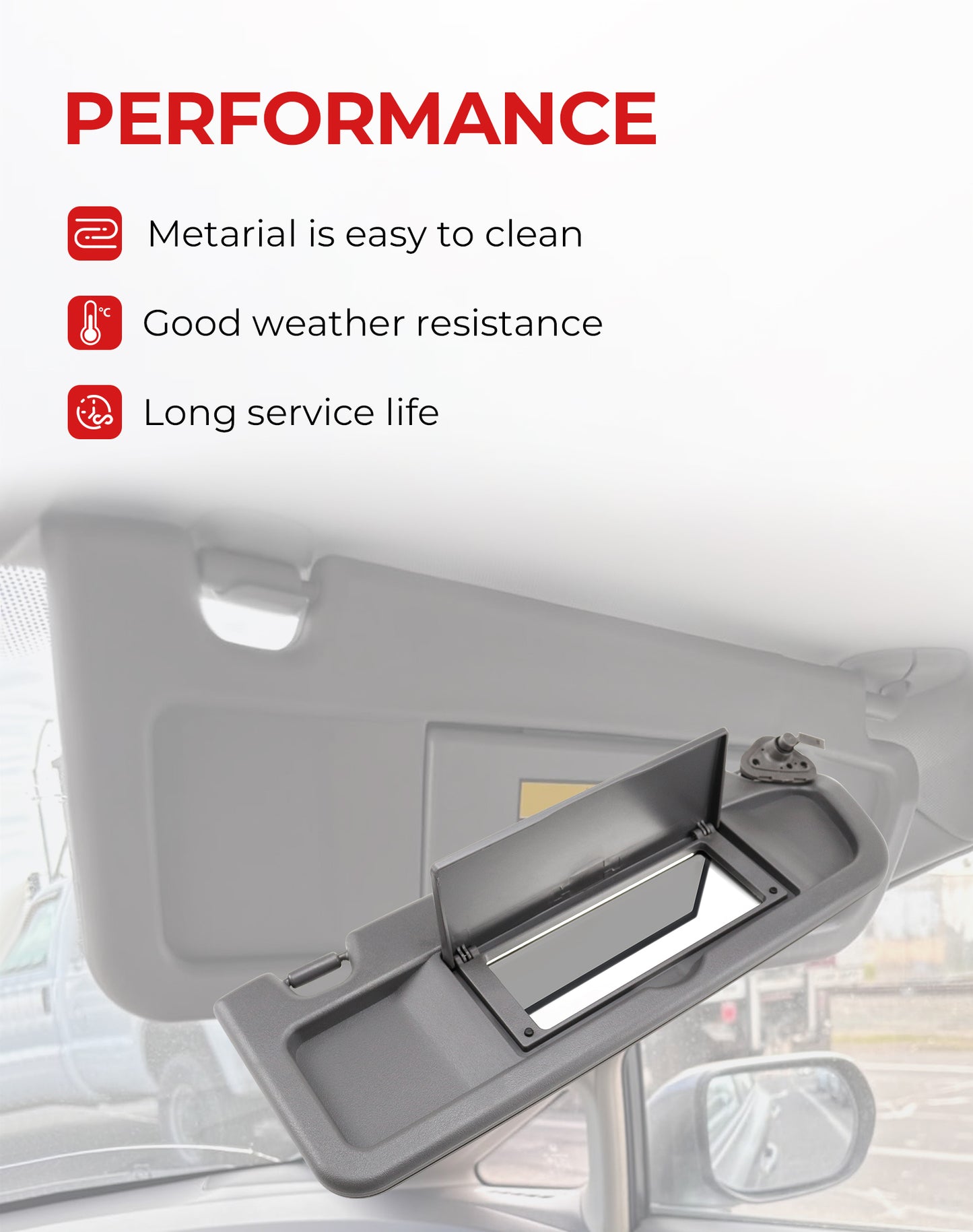 Honda Civic Passenger Sun Visor 83230-SNA-A01ZA - Right Side Dark Grey (2006-2011)