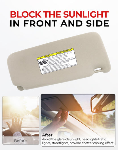 Toyota Camry Sun Visor Set 74320-06780-E0 - Left & Right Beige (2007-2011)
