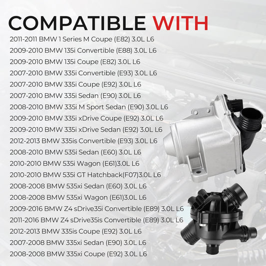 BMW Electric Water Pump 11517632426 - 135i 335i 535i Z4 3.0L L6 (2007-2016)