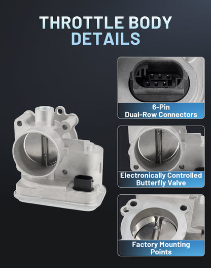 Jeep Dodge Chrysler Electronic Throttle Body 4891735AD - 1.8L 2.0L 2.4L (2007-2017)