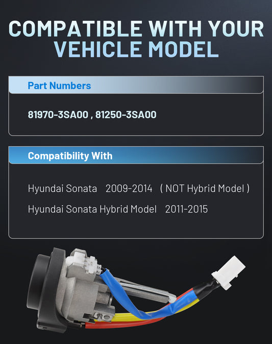 Hyundai Sonata Ignition Lock Cylinder Set 81970-3SA00 - with Door & Trunk Lock  2 Keys (2009-2015)