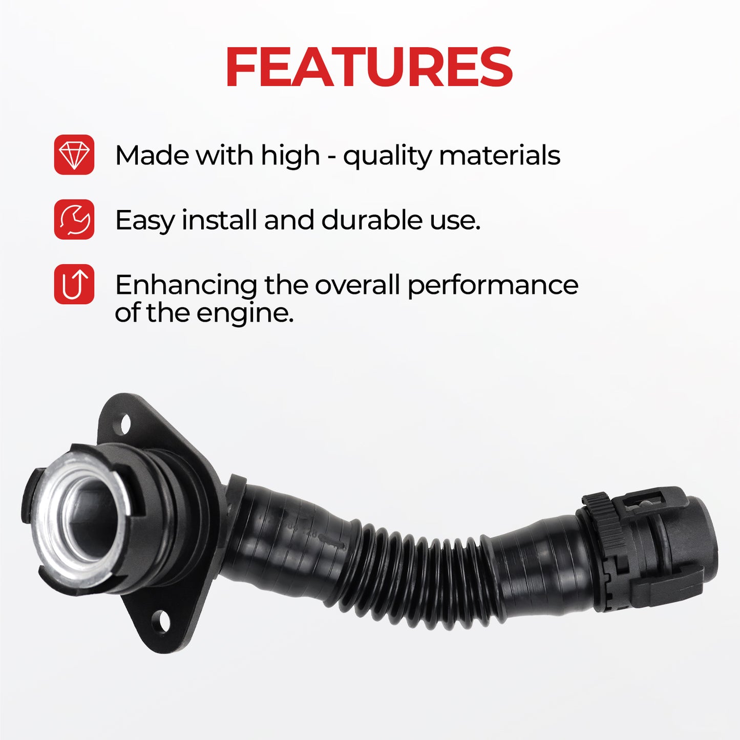 BMW N55 Crankcase Vent Hose 11127584128 - 135i 335i 535i 640i X1 X3 X4 X5 X6 (2011-2017)