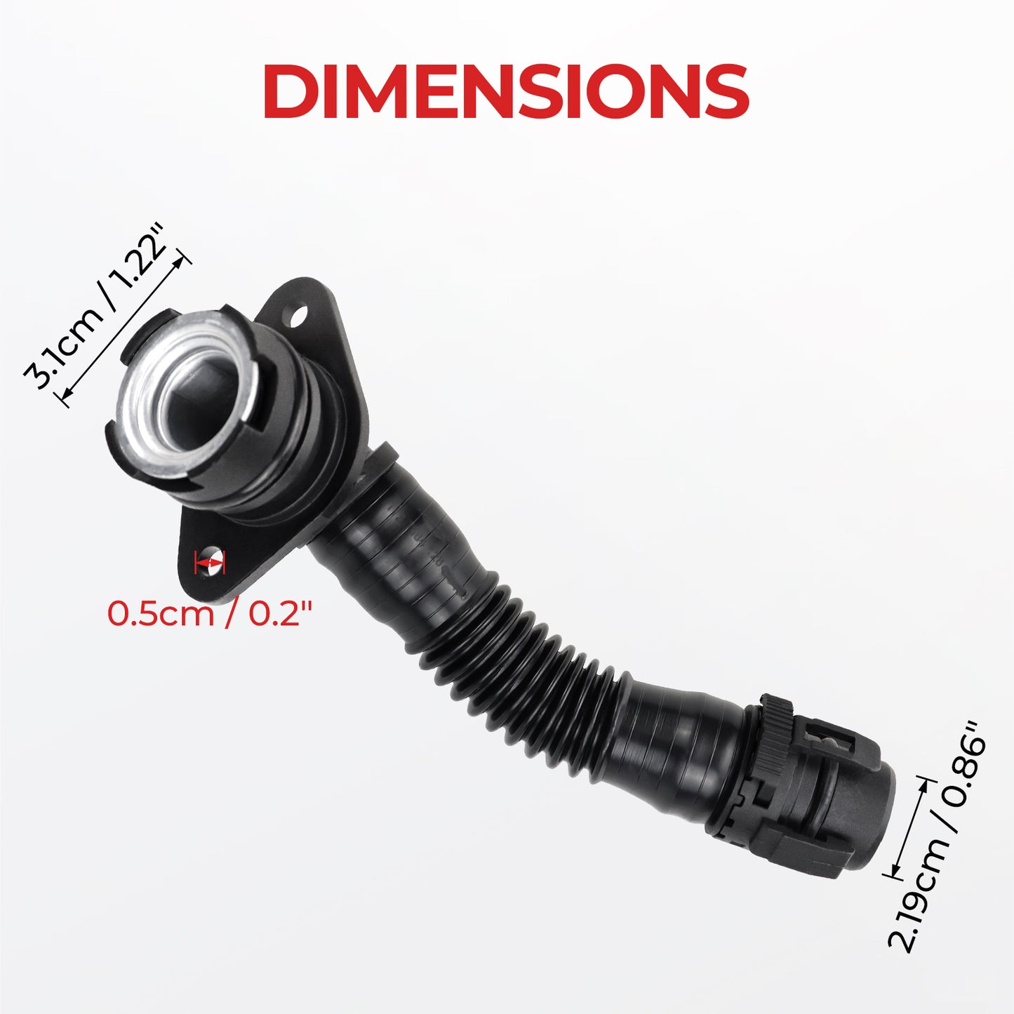 BMW N55 Crankcase Vent Hose 11127584128 - 135i 335i 535i 640i X1 X3 X4 X5 X6 (2011-2017)