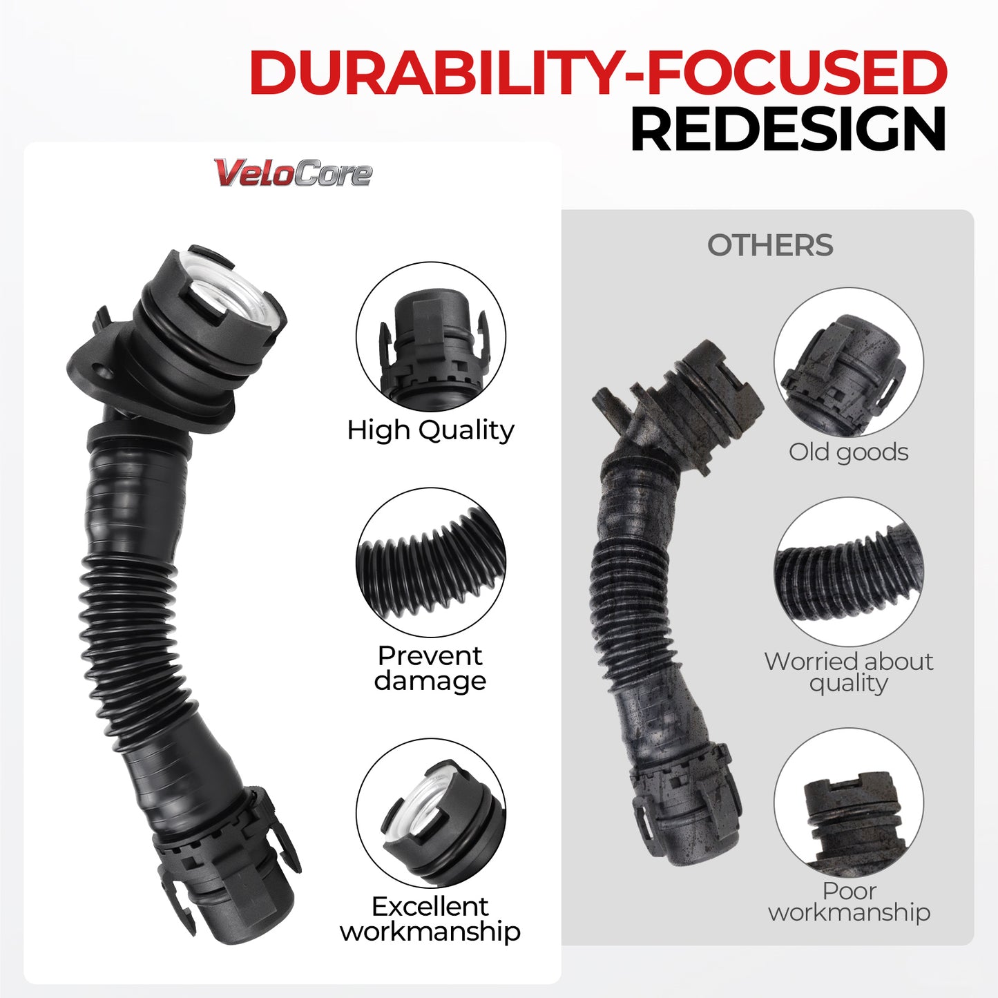 BMW N55 Crankcase Vent Hose 11127584128 - 135i 335i 535i 640i X1 X3 X4 X5 X6 (2011-2017)