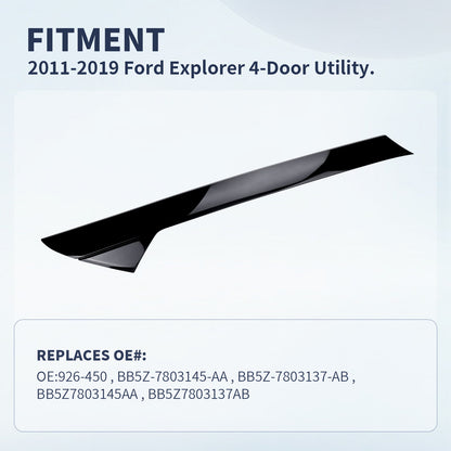 FEXON Outer Windshield Trim Molding BB5Z7803136AA Pillar Panel Front Left Compatible with 2011-2019 Ford Explorer 4 Door Utility, BB5Z-7803145-AA BB5Z-7803137-AB,1 Pack