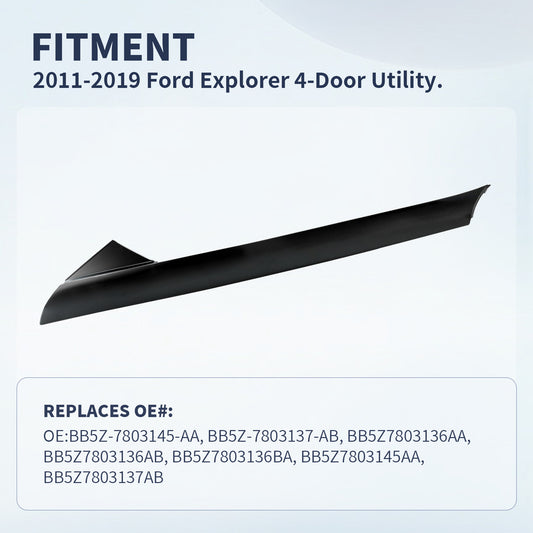 Ford Explorer Windshield Trim Molding BB5Z-7803145-AA - A Pillar Left & Right Outer (2011-2019)