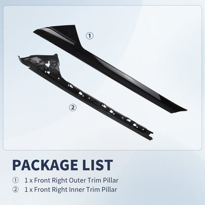 Ford Explorer Windshield Trim Molding 926451 - A Pillar Right Outer & Inner (2011-2019)