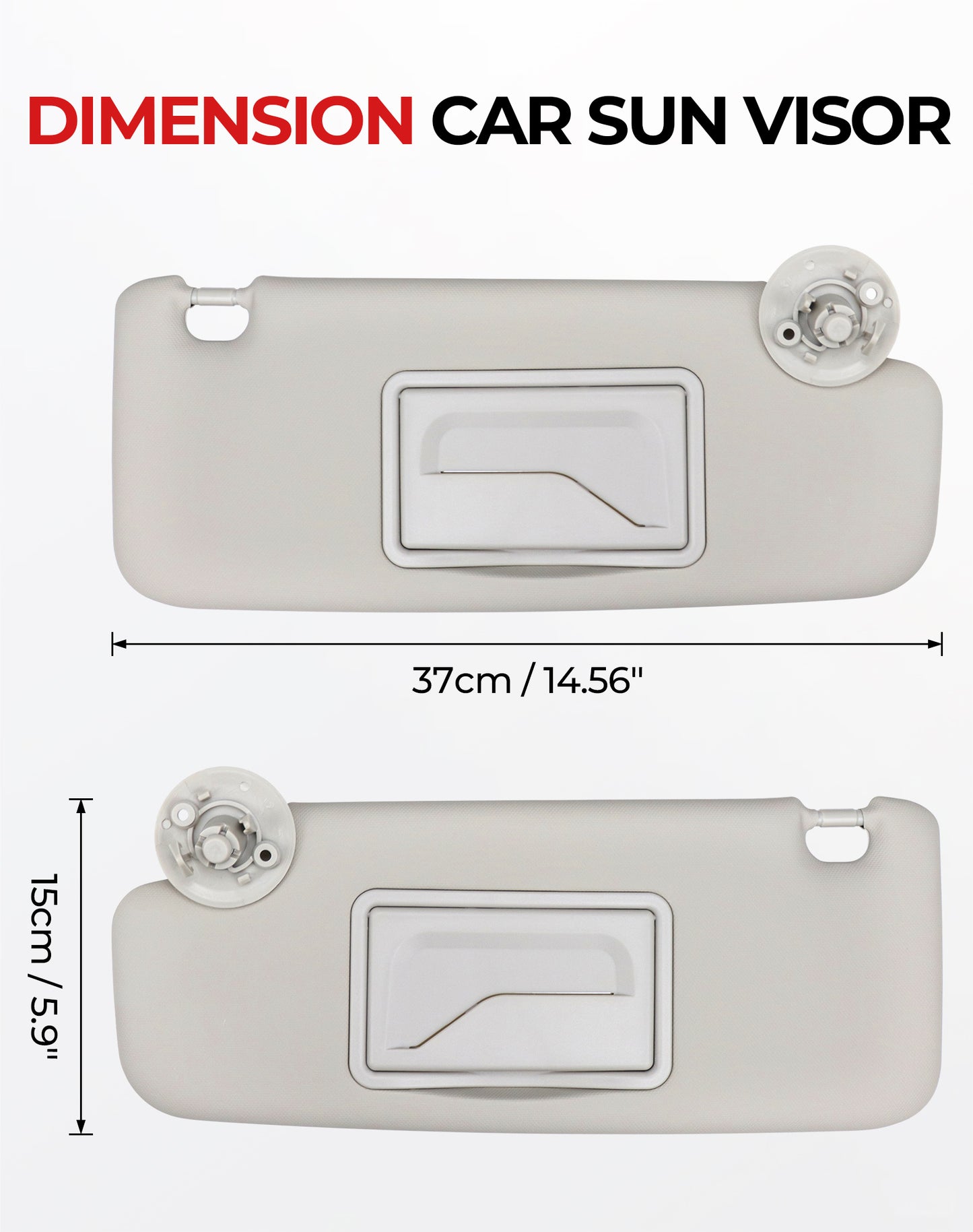 VeloCore Pair of Left and Right Sun Visor Compatible with Chevy Sonic 2012-2020, Chevy Spark 2013-2016, Replace# P95327509, P95327507