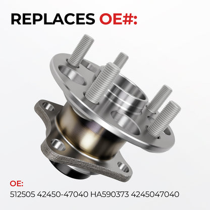 Toyota Prius Rear Wheel Bearing Hub Assembly 512505 - 5-Lug with ABS (2010-2015)