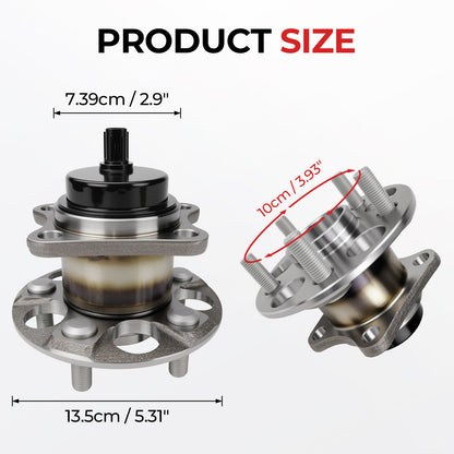 Toyota Prius Rear Wheel Bearing Hub Assembly 512505 - 5-Lug with ABS (2010-2015)