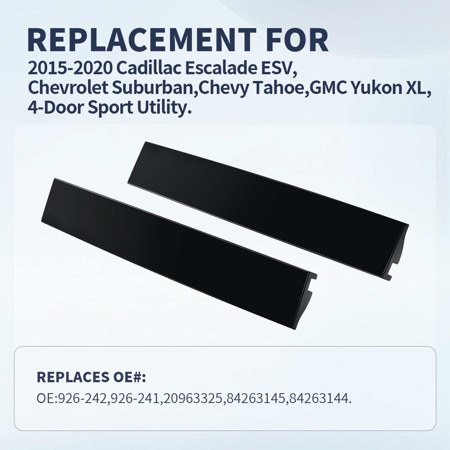 AIKEPT B Pillar Trim Molding 926-242 926-241 Replacement for Cadillac Escalade ESV Chevrolet Suburban Chevy Tahoe GMC Yukon XL 2015-2020 20963325 84263145 84263144, Left &amp; Right