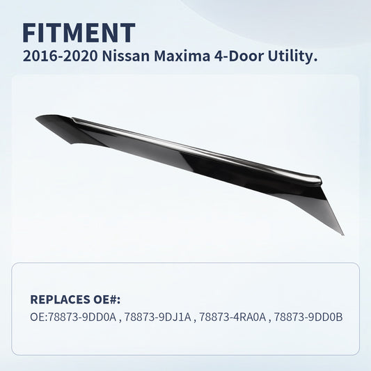 VeloCore Windshield Trim Molding Nissan Maxima 2016-2021 Rear Left C-Pillar 78873-9DJ1A
