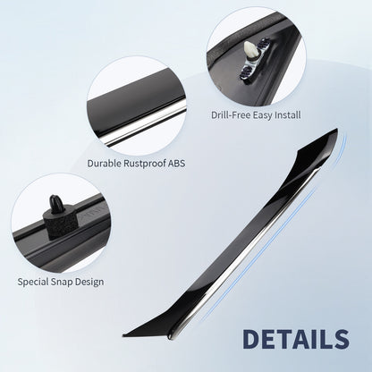 FEXON Rear Left Side Trim Molding 78873-9DJ1A C Pillar for Nissan Maxima, Black Molding Panel, 1 Pack