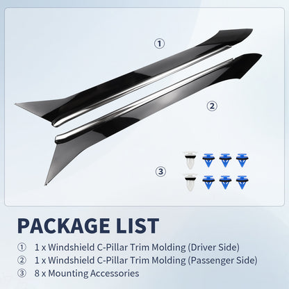 Nissan Maxima C Pillar Trim Molding 78872-9DD0A - Left & Right Set (2016-2020)