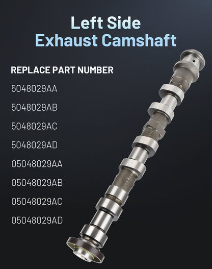 Jeep Dodge Chrysler Exhaust Camshaft 5048029AA - Left Side 3.6L V6 (2016-2024)