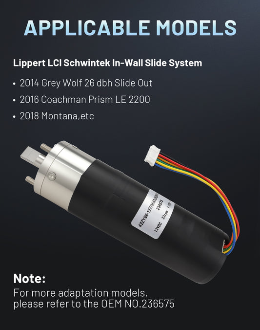 RV Slide Out Motor 236575 - Lippert Schwintek System 12V IG-42 300:1