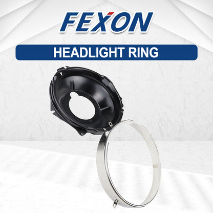 FEXON Headlight Retainer Ring & Mounting Bucket Assembly Kit with Hardware for 1967-1969 Chevy Camaro, 1969-1970 Nova, 1970 Monte Carlo, 1968 Chevy II
