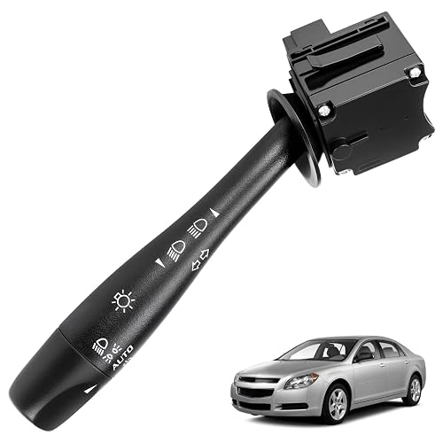 Turn Signal Switch Compatible with Chevy Malibu 2004-2012, Pontiac G6 2005-2011, Saturn Aura 2007-2009 Replacement OEM D6253E, 20940369, SW8004 Headlamp Dimmer Switch Blinker Lever