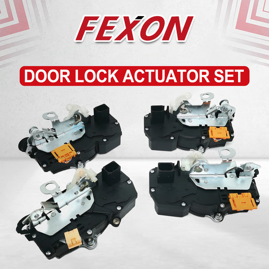 FEXON Door Lock Actuator Kit 4pcs Front & Rear for Chevy Silverado Suburban Tahoe Avalanche, GMC Sierra Yukon XL, Cadillac Escalade EXT ESV 2007-2009, Replaces 931-303 931-304 931-108 931-109