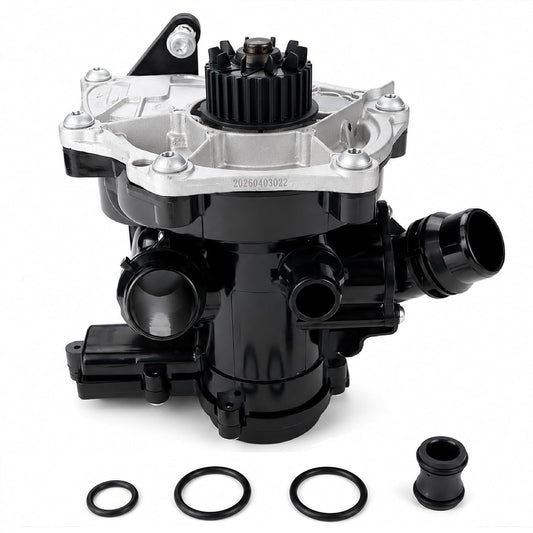 Velocore 06L121011B Water Pump Thermostat Housing Assembly with 3 O-Rings | compatible with VW Audi EA888 Gen3 1.8T 2.0T GTI Jetta Golf Passat Tiguan A3 A4 A5 Q5 TT，replaces 06L121111J 06L121012A | Compatible with select VW Jetta GLI 2019-2020, Golf