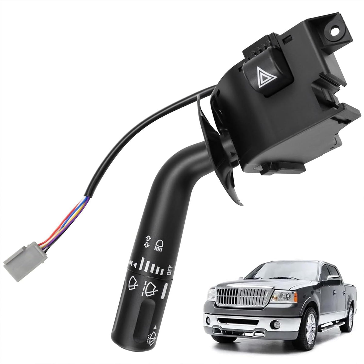 VeloCore Turn Signal Wiper Switch 5L3Z-13K359-AAA Fit for Ford F-150 | compatible with Ford F-150 2005-2008, Lincoln Mark LT 2006-2008, standard wiper delay, high and low beam control