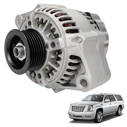 VeloCore Alternator Compatible with Chevy Tahoe Silverado Avalanche GMC Yukon Sierra Cadillac Escalade 2007-2014, V6 4.3L V8 4.8L 5.3L 6.0L 6.2L, OE 400-12253