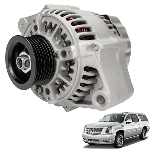 VeloCore Alternator Compatible with Chevy Tahoe Silverado Avalanche GMC Yukon Sierra Cadillac Escalade 2007-2014, V6 4.3L V8 4.8L 5.3L 6.0L 6.2L, OE 400-12253
