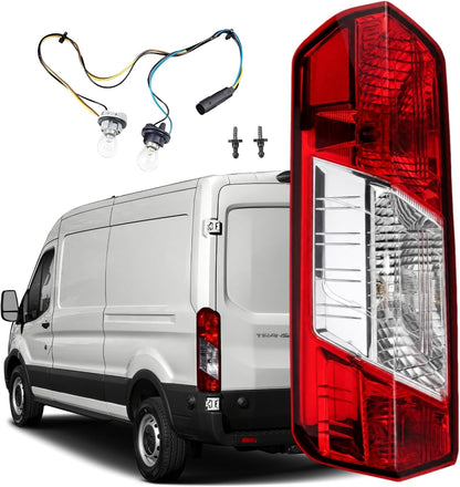 VeloCore Left Tail Light CK4Z13405G Fit for Ford Transit 150 250 350 350HD | compatible with Ford Transit 2015-2025 single rear wheel vans, left driver side, bulbs and harness, FO2800242C