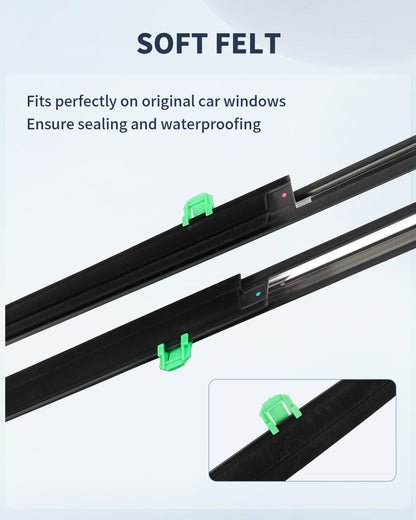 AIKEPT 4PCS Chrome Window Molding Trim Seal Belt Kit, Compatible with Honda CR-V 2007 2008 2009 2010 2011, Automotive Exterior Door Glass Weatherstrip Set, Replaces OE 72410-SWA-A01 72450-SWA-A01