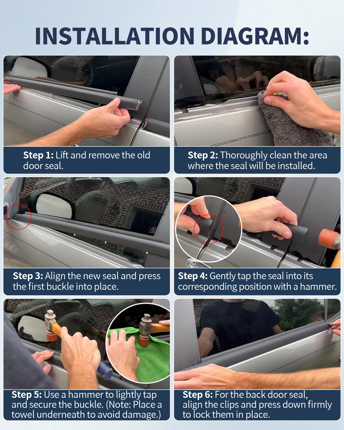AIKEPT 4PCS Chrome Window Molding Trim Seal Belt Kit, Compatible with Honda CR-V 2007 2008 2009 2010 2011, Automotive Exterior Door Glass Weatherstrip Set, Replaces OE 72410-SWA-A01 72450-SWA-A01
