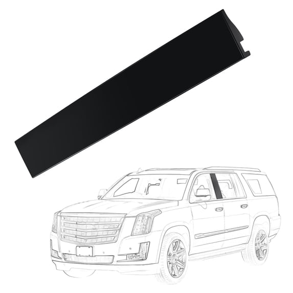 VeloCore GM SUV Front Left B-Pillar Trim | Gloss Black | Single Piece