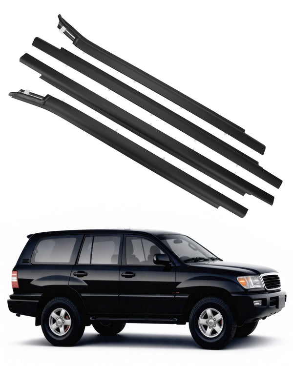 AIKEPT 4PCS Window Molding Trim Weatherstrip Seal Belt, Compatible with 2000-2006 Tundra &amp; 2001-2007 Sequoia, Replaces 75710-0C010, 75720-0C010, 75730-0C010, 75740-0C010
