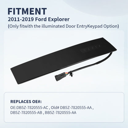 Ford Explorer B Pillar Trim Molding DB5Z-7820555-AC - with Keypad Left Side (2011-2019)