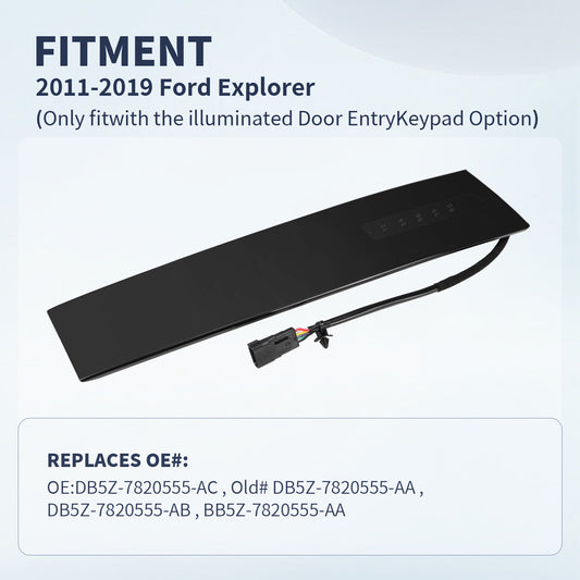 Ford Explorer B Pillar Trim Molding DB5Z-7820555-AC - with Keypad Left Side (2011-2019)