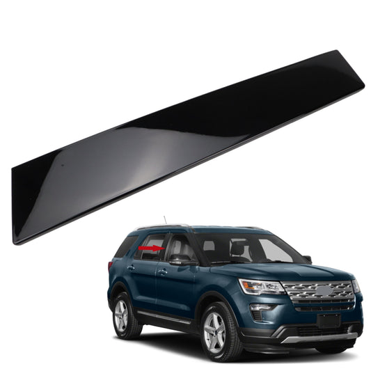 VeloCore 926-449 B Pillar Molding Door Applique Front Right Gloss Black | Compatible with Ford Explorer 2011-2019; replaces BB5Z7820554AB, BB5Z-7820554-AC, B Pillar Window Trim Molding