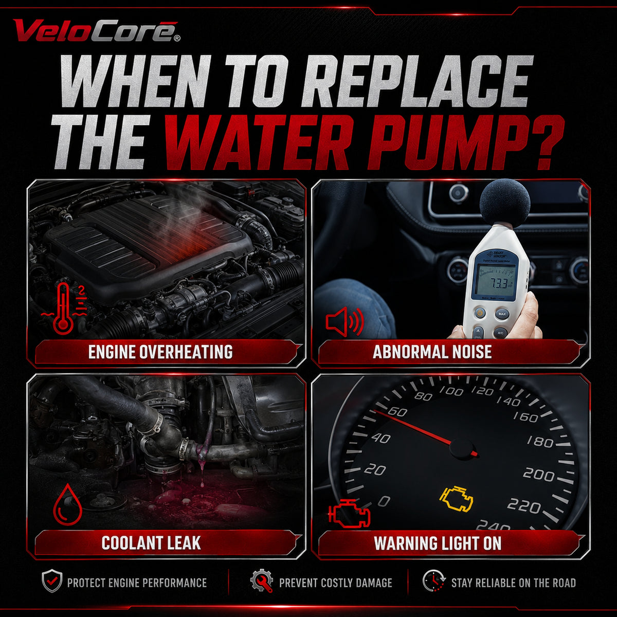 VeloCore Electric Water Pump 16032-25010 Fit for Toyota Camry 2.5L | compatible with Toyota Camry AXVH70 2018-2020, Avalon Hybrid 2019-2022, RAV4 2019-2022, 2.5L