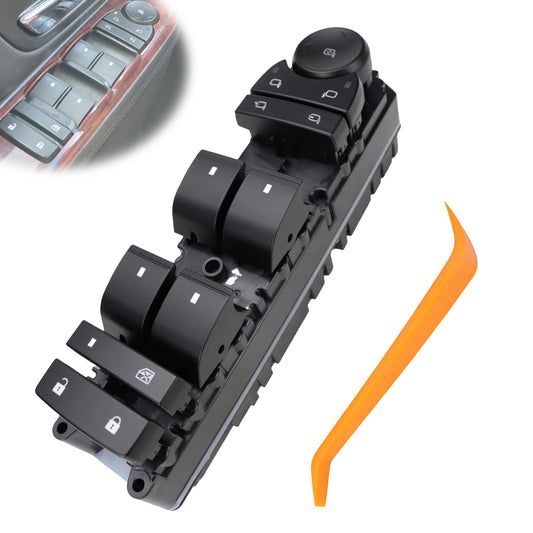 Flecto Master Power Window Switch Driver Side 20835553 with Door Lock Compatible with 2011-2013 Chevy Silverado, Replace# 20835553AD