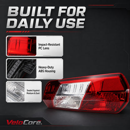 VeloCore Left Tail Light CK4Z13405G Fit for Ford Transit 150 250 350 350HD | compatible with Ford Transit 2015-2025 single rear wheel vans, left driver side, bulbs and harness, FO2800242C