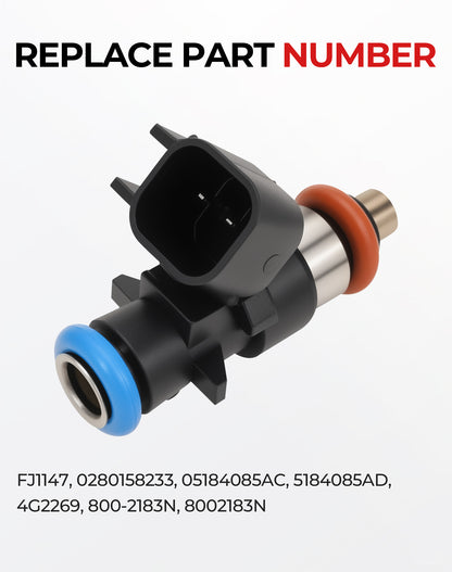 Chrysler Dodge Jeep Ram Fuel Injectors 0280158233 - 3.6L 4-Hole (2011-2017)