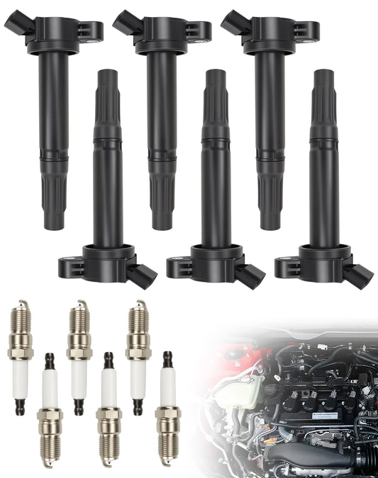 Toyota Lexus Ignition Coils & Spark Plugs UF487 - 3.5L V6 Set of 6 (2005-2016)