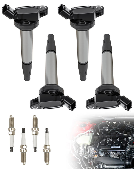 Toyota Lexus Ignition Coils & Spark Plugs UF596 - 1.8L L4 Set of 4 (2008-2015)