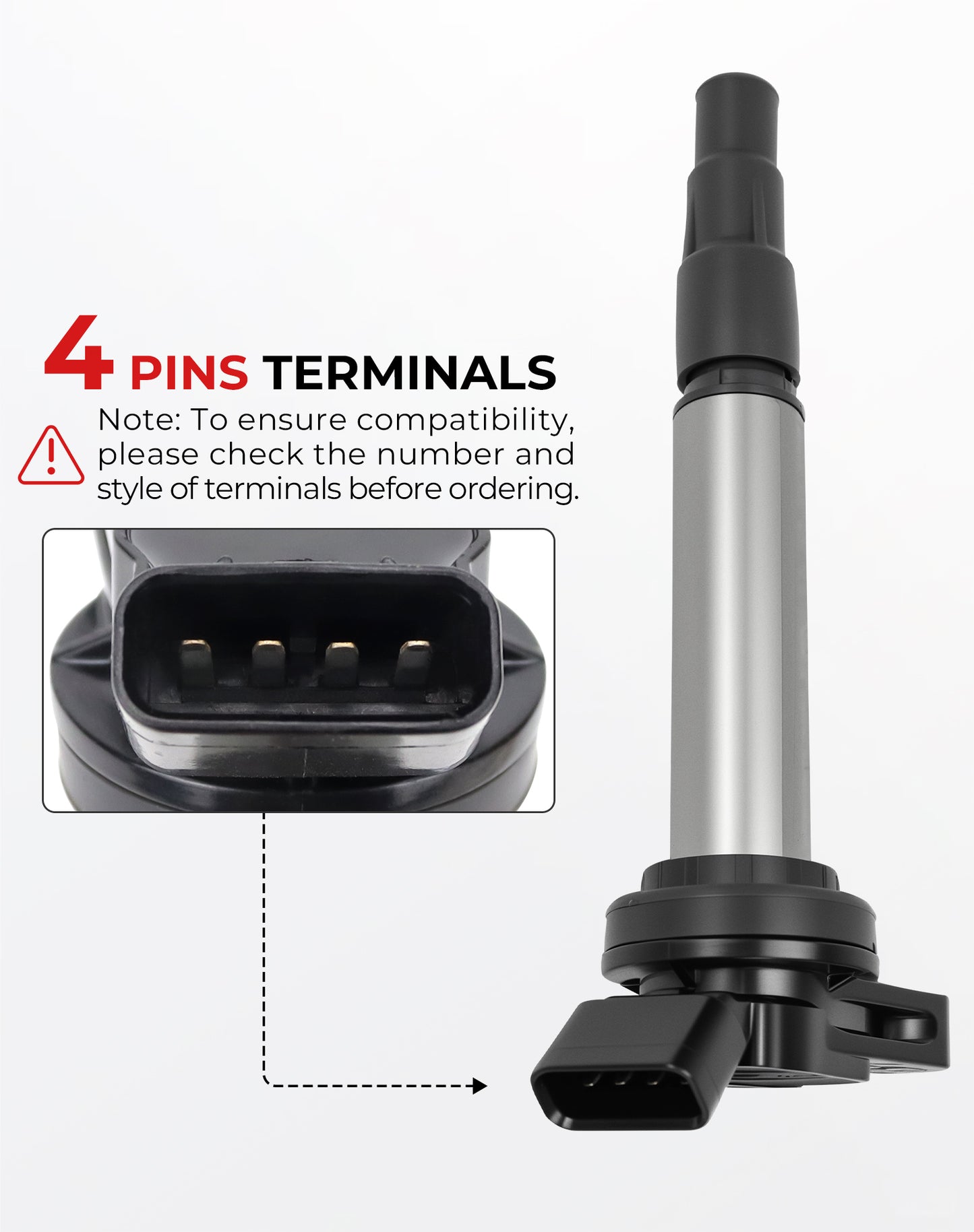 Toyota Lexus Ignition Coils & Spark Plugs UF596 - 1.8L L4 Set of 4 (2008-2015)