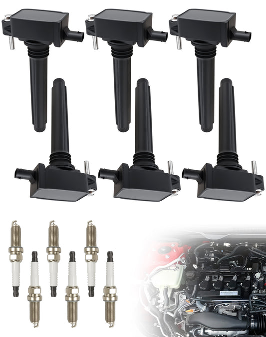 Jeep Dodge Chrysler Ignition Coils & Spark Plugs UF648 - 3.6L V6 Set of 6
